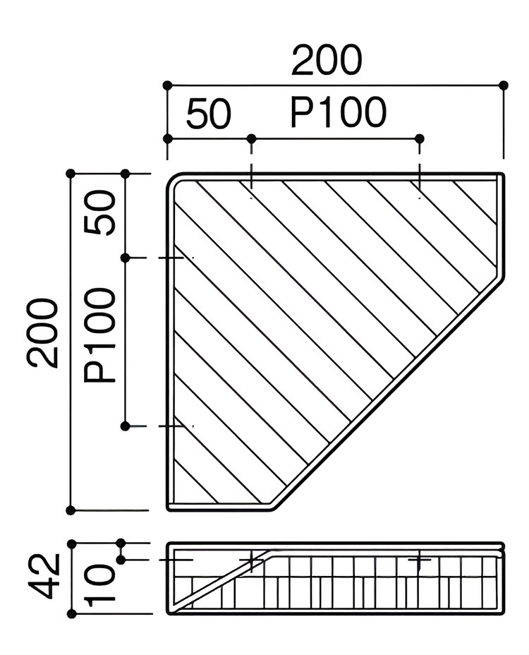 カワジュン 【SE-37C-XP】 コーナーシェルフ KAWAJUN
